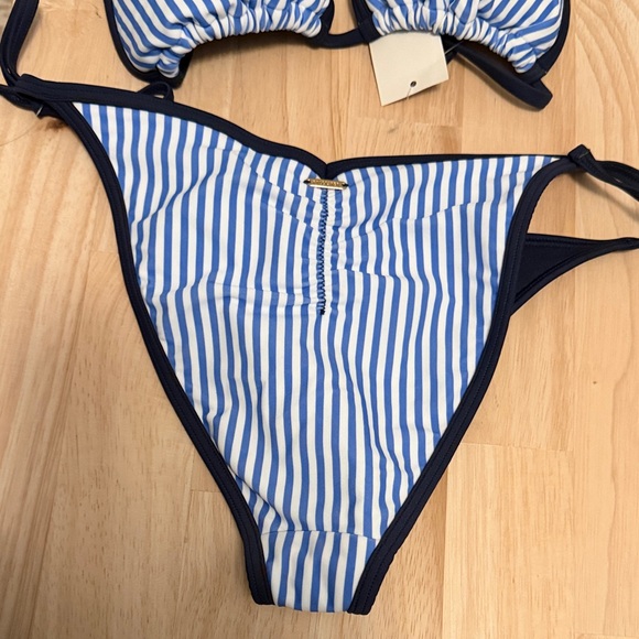 New Hollister Navy and White Striped Bikini - Picture 3 of 5